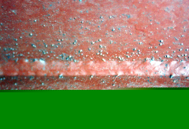 welding spatter - steel with primer